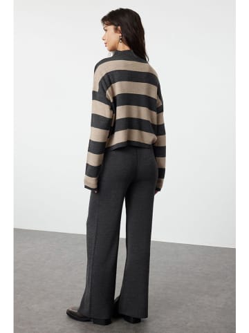 trendyol 2-delige outfit antraciet/beige