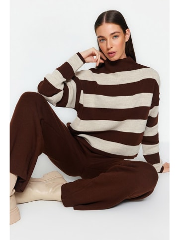 trendyol 2tlg. Outfit in Braun/ Beige