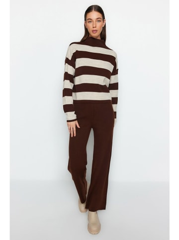 trendyol 2tlg. Outfit in Braun/ Beige