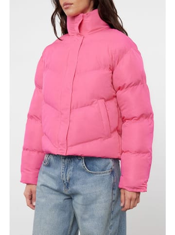 trendyol Doorgestikte jas roze