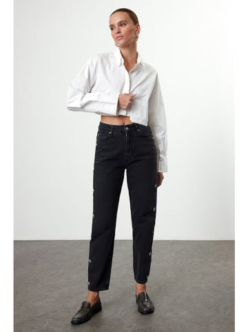 trendyol Dżinsy - Mom fit - w kolorze czarnym