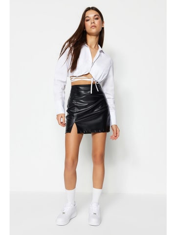 trendyol Kunstleren rok zwart