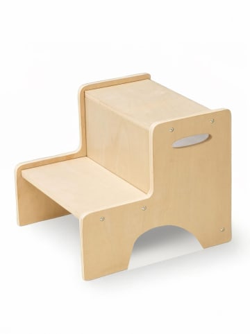 Woody Kids Hocker w kolorze jasnobrązowym do wspinania  - 34 x 34 x 34 cm