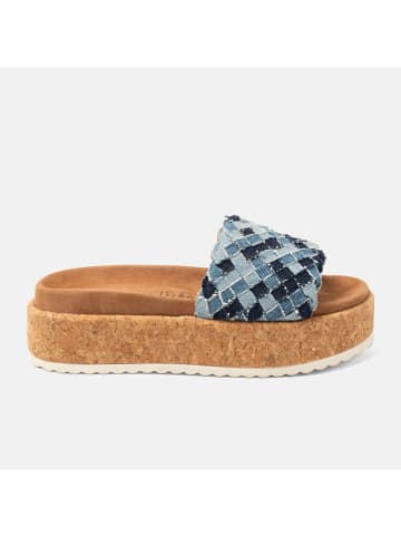 Lazamani Pantoletten in Blau