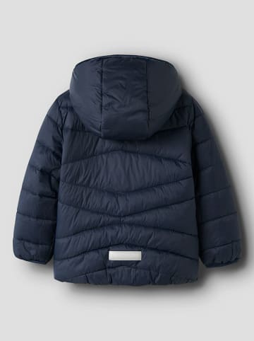 name it Doorgestikte jas donkerblauw