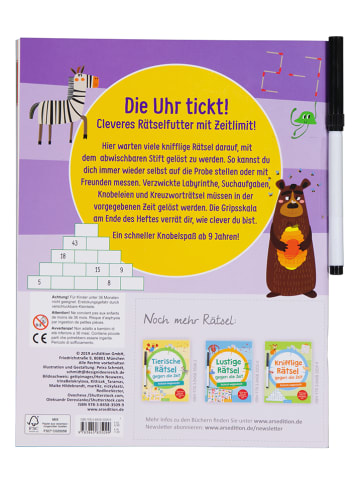 ars edition Rätselbuch "Zahlen-Rätsel gegen die Zeit: Ruckzuck weggewischt!"