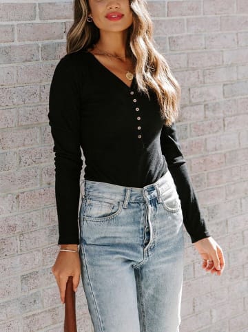 Milan Kiss Longsleeve in Schwarz