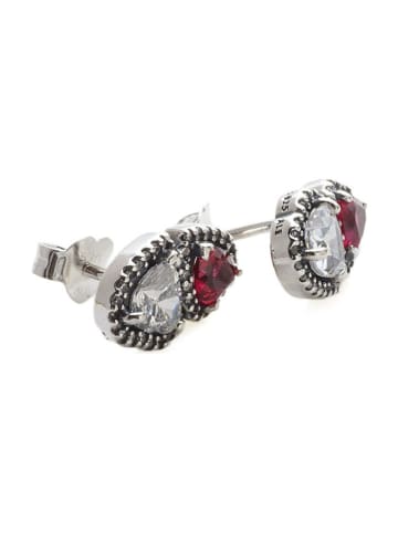 Pandora Silber-Ohrstecker mit Edelsteinen