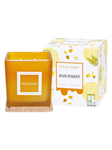 AVA & MAY Duftkerze "Mango Sorbet" in Gelb - 450 g