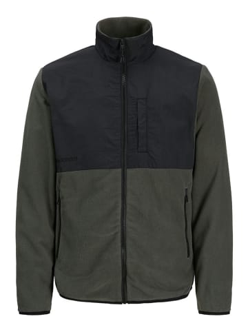 Jack & Jones Fleece jas "Marvin" kaki/zwart