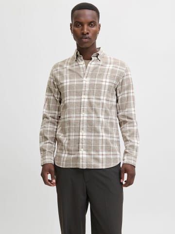 Jack & Jones Hemd in Beige/ Creme