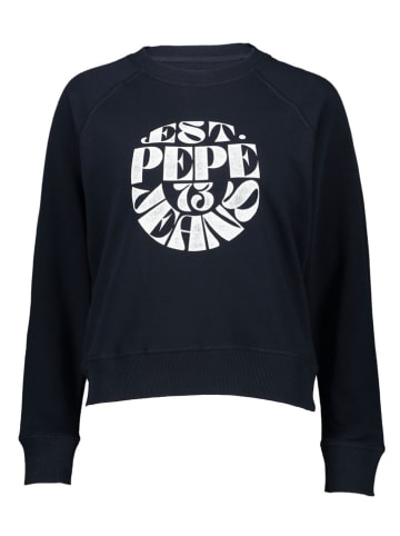 Pepe Jeans Sweatshirt "Elena" in Schwarz/ Weiß