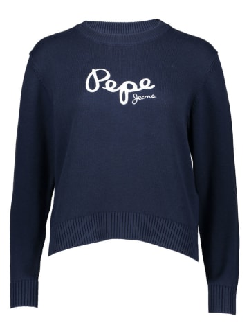 Pepe Jeans Kasjmieren trui "Intarsia" donkerblauw