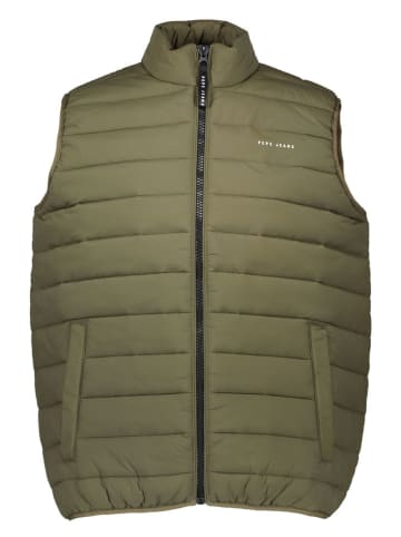Pepe Jeans Doorgestikte bodywarmer kaki