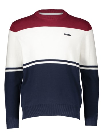 Pepe Jeans Sweter w kolorze granatowo-bordowo-białym