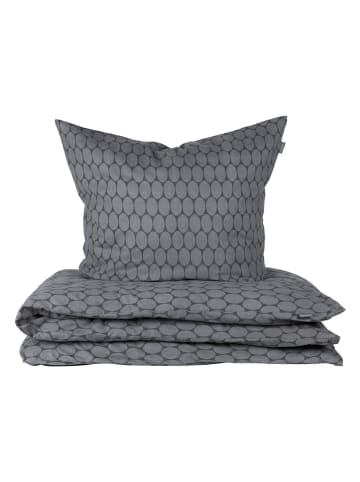 Fijnbiber beddengoedset "Drops" grijs