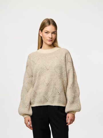 Pieces Sweter "Pcjenna" w kolorze kremowym
