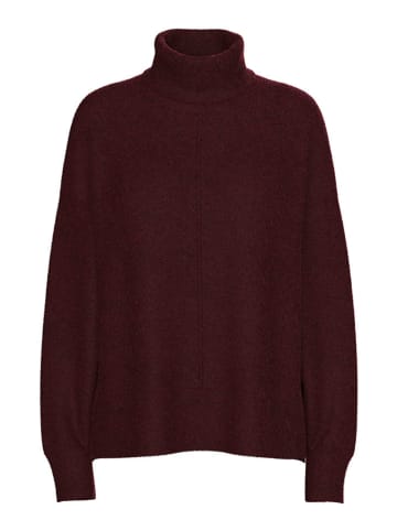 Pieces Rollkragenpullover in Bordeaux