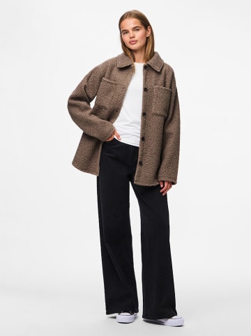 Pieces Teddyjacke "Pcoline" in Camel