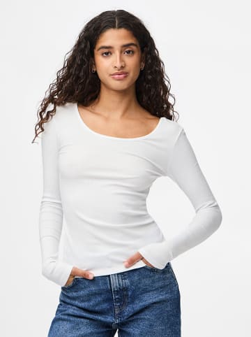 Pieces Longsleeve "Kitte" in Weiß