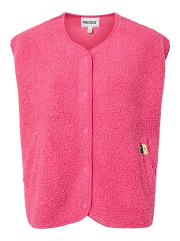 Pieces Teddyweste "Pckatty" in Pink