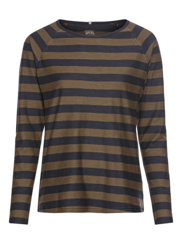 Camel Active Longsleeve donkerblauw/bruin