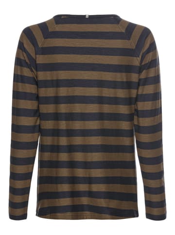 Camel Active Longsleeve donkerblauw/bruin