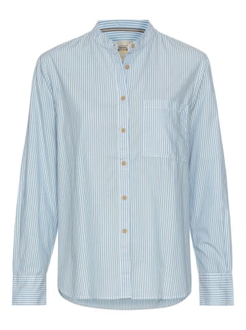 Camel Active Bluse in Hellblau/ Weiß