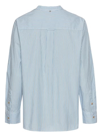 Camel Active Bluse in Hellblau/ Weiß