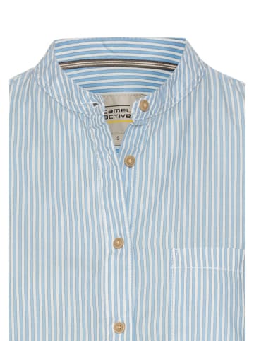 Camel Active Bluse in Hellblau/ Weiß