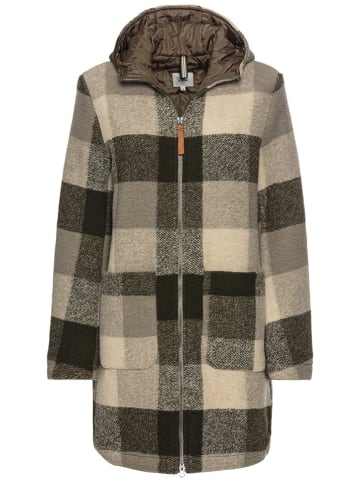 Camel Active Übergangsmantel in Beige/ Schwarz