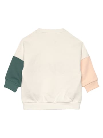 Lässig Sweatshirt "Little Gang Sun" crème/lichtroze/groen