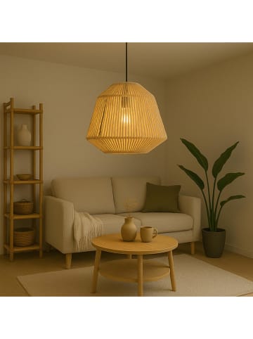 WellHome Lampa wisząca w kolorze beżowym - wys. 26 x Ø 29 cm
