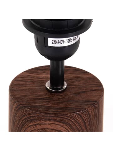 WellHome Tischleuchte in Beige/ Braun - (H)29,5 x  Ø 18 cm