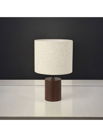 WellHome Lampa stołowa w kolorze beżowo-brązowym - wys. 29,5 x Ø 18 cm