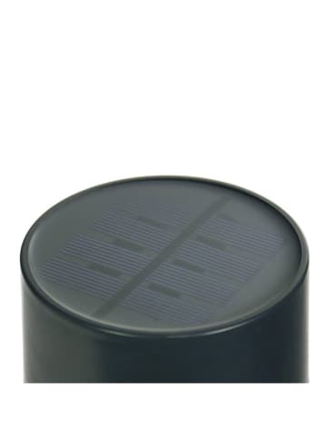 WellHome LED-Solar-Gartenleuchte in Schwarz - (H)40 x  Ø 7,2 cm