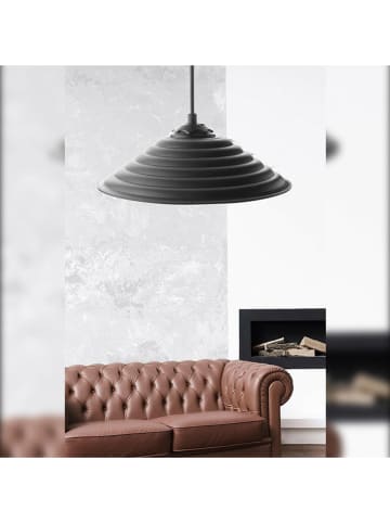 WellHome Hängeleuchte in Schwarz - (H)25 x  Ø 50 cm