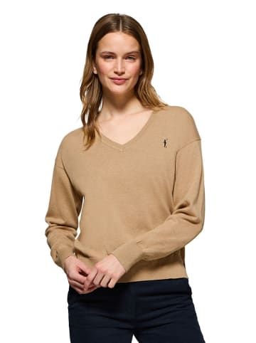 Polo Club Sweter w kolorze jasnobrązowym