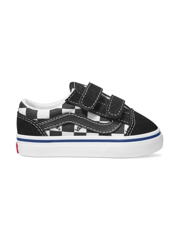 Vans Leder-Sneakers "Old Skool V" in Weiß/ Schwarz
