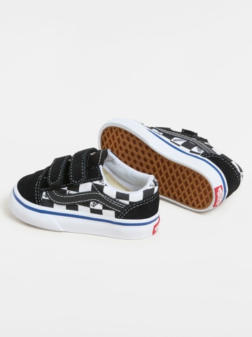 Vans Leren sneakers "Old Skool V" wit/zwart