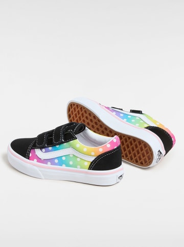 Vans Leren sneakers "Old Skool V" zwart/meerkleurig