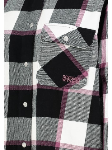 Sublevel Hemd in Schwarz/ Weiß/ Pink