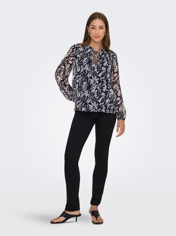 ONLY Blouse donkerblauw/wit
