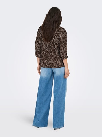 ONLY Bluse in Hellbraun/ Schwarz