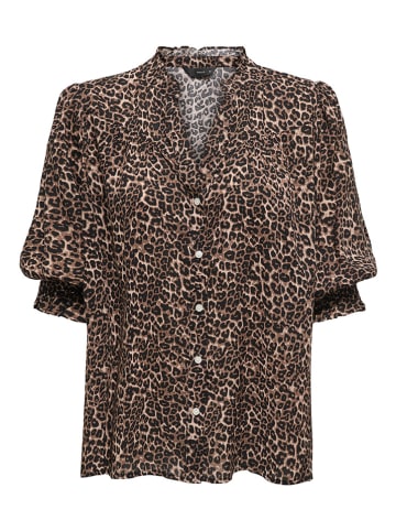 ONLY Bluse in Hellbraun/ Schwarz