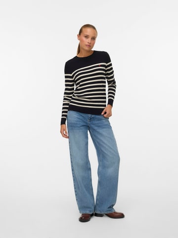 ONLY Pullover in Schwarz/ Creme