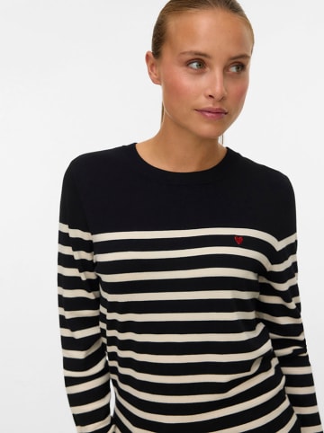 ONLY Pullover in Schwarz/ Creme
