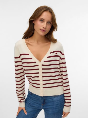 ONLY Vest crème/bordeaux