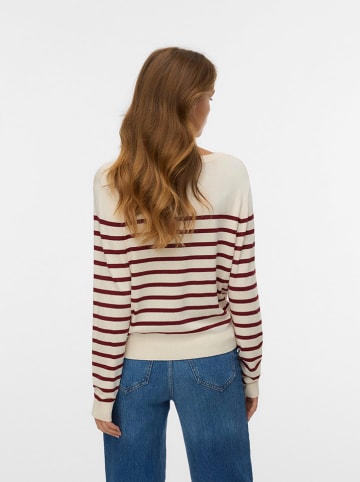 ONLY Vest crème/bordeaux