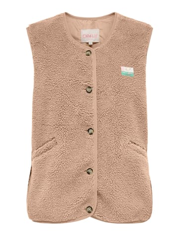 ONLY Teddyweste in Beige
